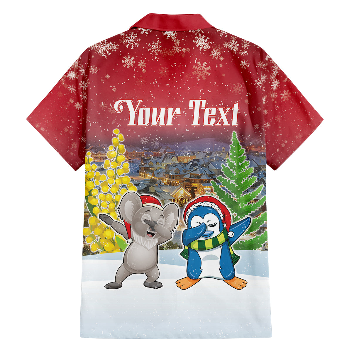 Personalised Christmas In July Family Matching Tank Maxi Dress and Hawaiian Shirt Funny Dabbing Dance Koala And Blue Penguins LT05 - Polynesian Pride