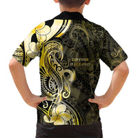 Sarcoma Awareness Family Matching Long Sleeve Bodycon Dress and Hawaiian Shirt You Are Stronger Than Sarcoma LT05 - Polynesian Pride