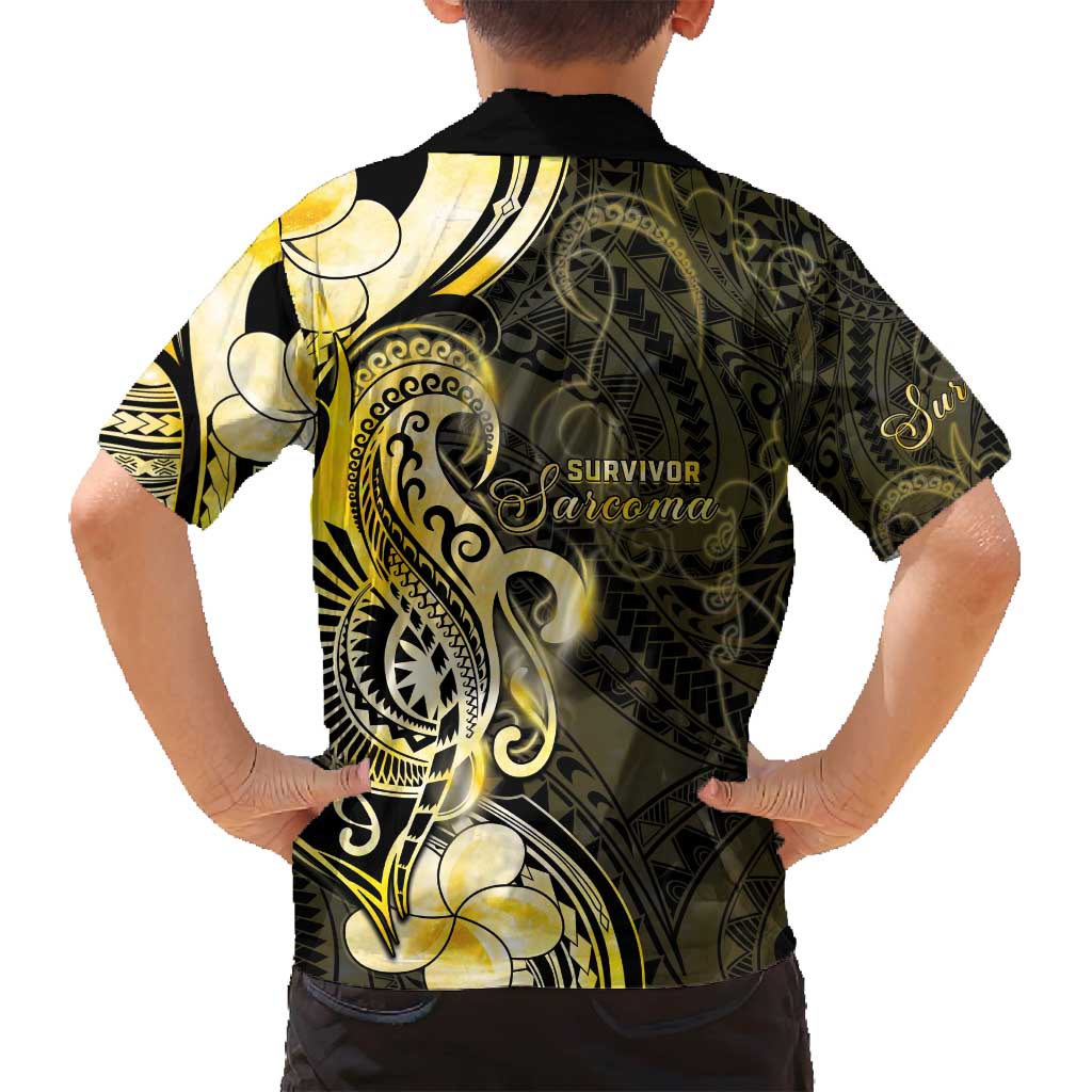 Sarcoma Awareness Family Matching Off Shoulder Maxi Dress and Hawaiian Shirt You Are Stronger Than Sarcoma LT05 - Polynesian Pride