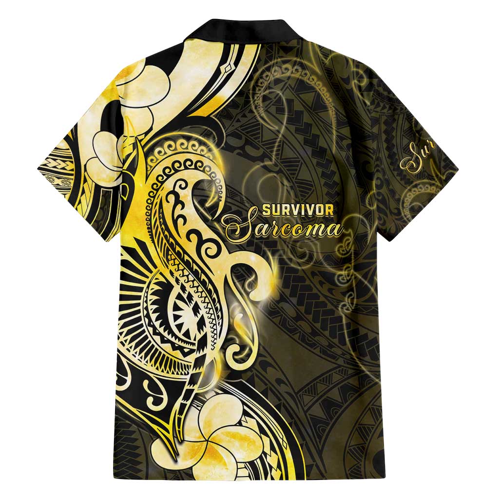 Sarcoma Awareness Family Matching Off Shoulder Maxi Dress and Hawaiian Shirt You Are Stronger Than Sarcoma LT05 - Polynesian Pride
