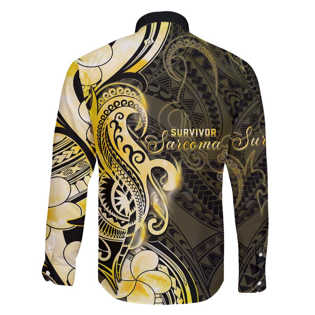Sarcoma Awareness Family Matching Off Shoulder Maxi Dress and Hawaiian Shirt You Are Stronger Than Sarcoma LT05 - Polynesian Pride