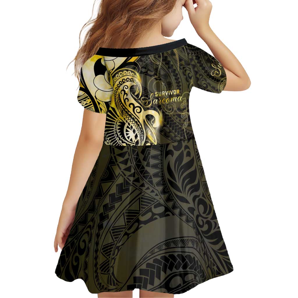 Sarcoma Awareness Family Matching Off Shoulder Short Dress and Hawaiian Shirt You Are Stronger Than Sarcoma LT05 - Polynesian Pride