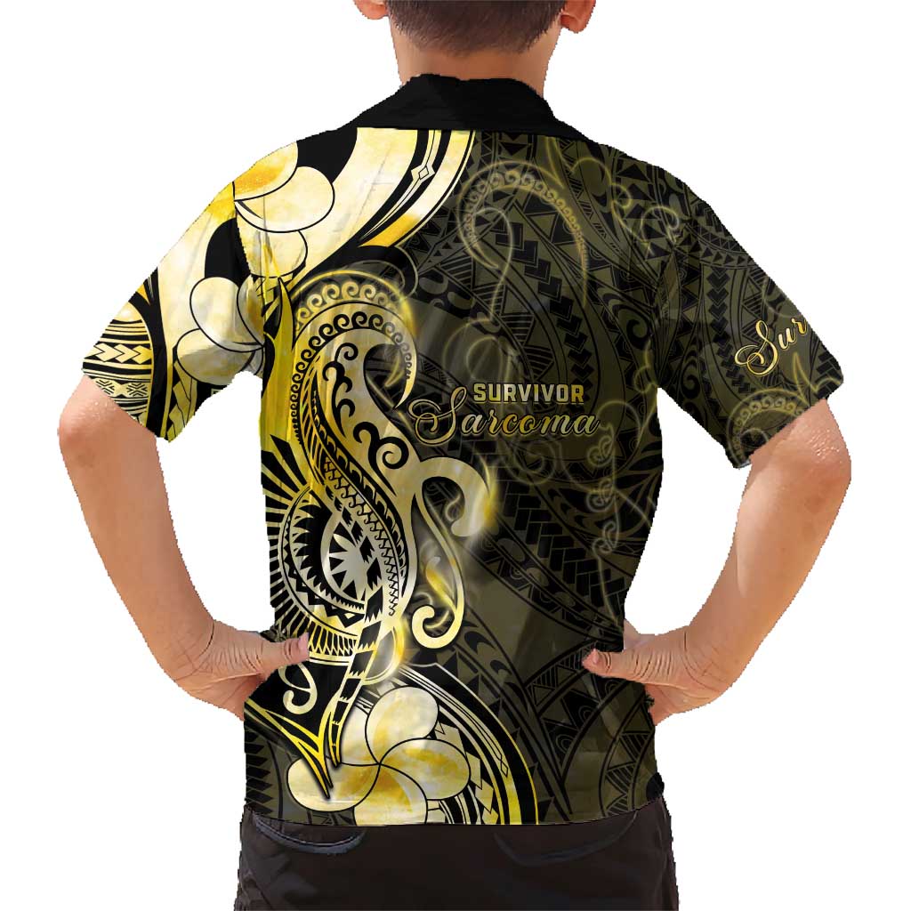 Sarcoma Awareness Family Matching Short Sleeve Bodycon Dress and Hawaiian Shirt You Are Stronger Than Sarcoma LT05 - Polynesian Pride