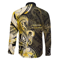 Sarcoma Awareness Family Matching Short Sleeve Bodycon Dress and Hawaiian Shirt You Are Stronger Than Sarcoma LT05 - Polynesian Pride