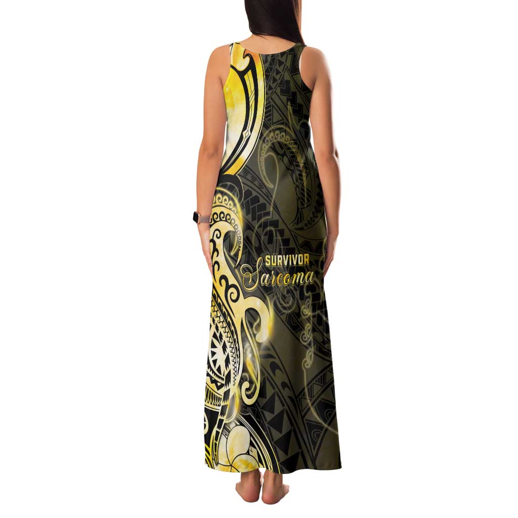 Sarcoma Awareness Family Matching Tank Maxi Dress and Hawaiian Shirt You Are Stronger Than Sarcoma LT05 - Polynesian Pride