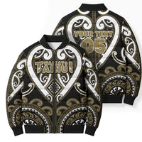 Custom Aotearoa Waikato Tainui Bomber Puffer Jacket Maori Tribal Pattern