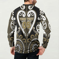 Custom Aotearoa Waikato Tainui Button Sweatshirt Maori Tribal Pattern