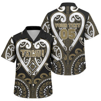Custom Aotearoa Waikato Tainui Family Matching Short Sleeve Bodycon Dress and Hawaiian Shirt Maori Tribal Pattern