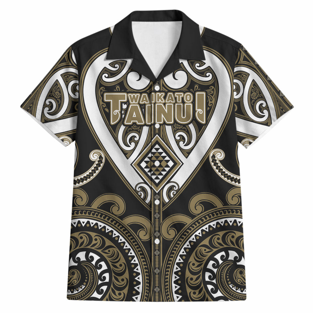Custom Aotearoa Waikato Tainui Hawaiian Shirt Maori Tribal Pattern LT05 Dark Yellow - Polynesian Pride