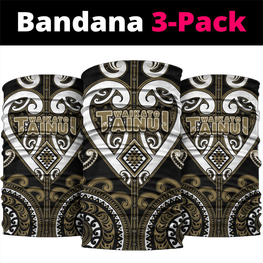 Aotearoa Waikato Tainui Neck Gaiter Maori Tribal Pattern LT05 package One Size: 25*50cm Dark Yellow - Polynesian Pride