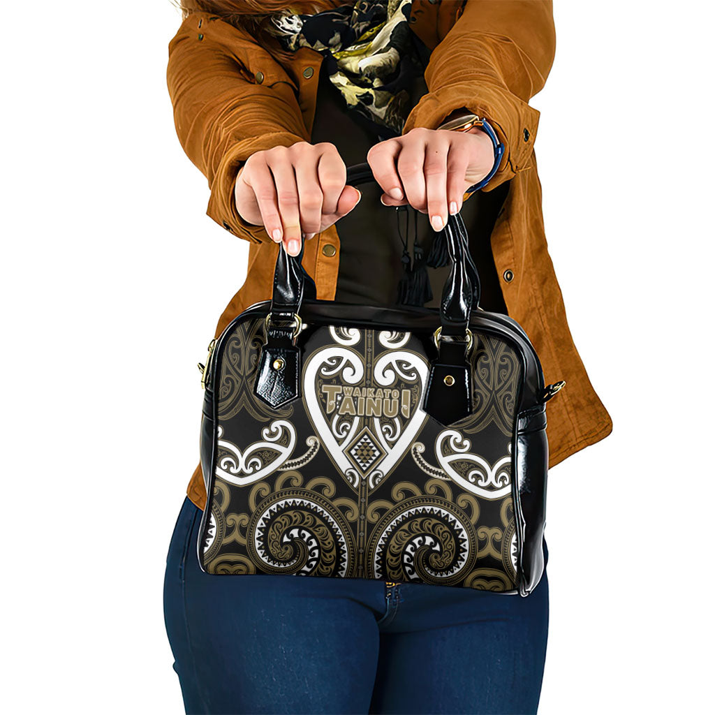 Aotearoa Waikato Tainui Shoulder Handbag Maori Tribal Pattern LT05 One Size Dark Yellow - Polynesian Pride