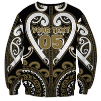 Custom Aotearoa Waikato Tainui Sweatshirt Maori Tribal Pattern
