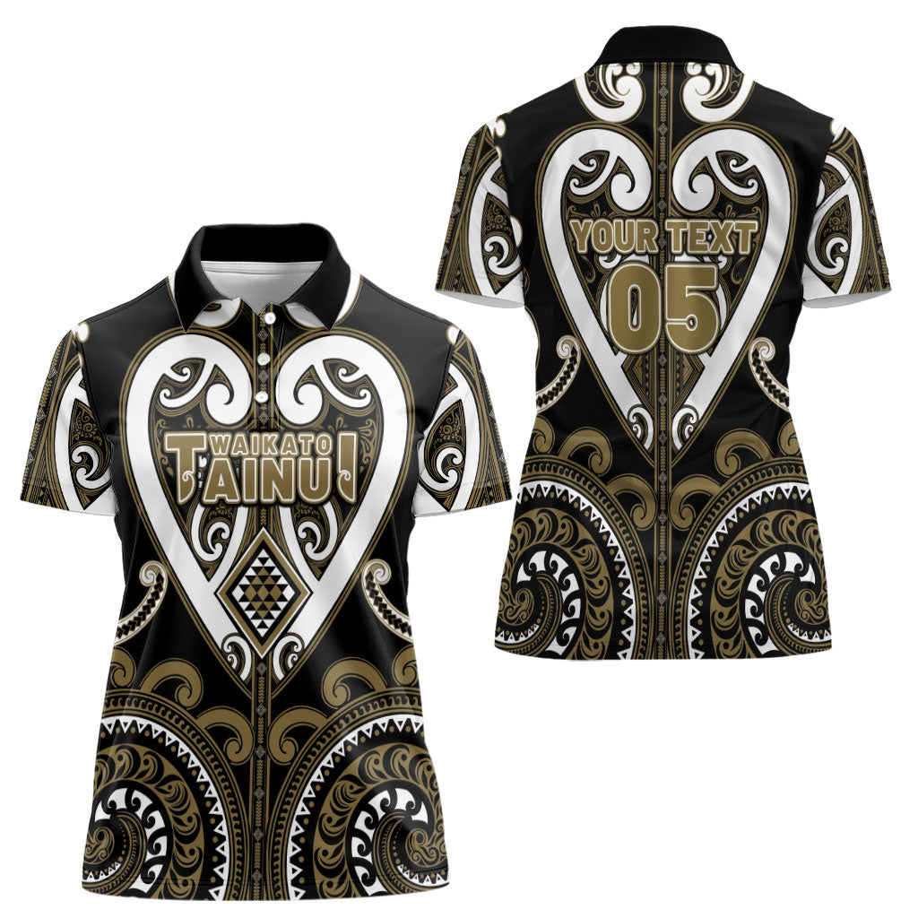 Custom Aotearoa Waikato Tainui Women Polo Shirt Maori Tribal Pattern