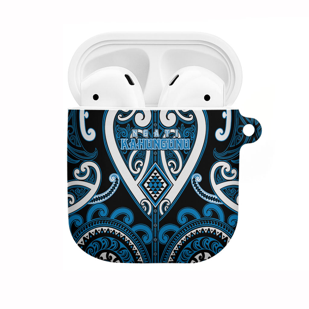 Aotearoa Ngati Kahungunu AirPods Case Maori Tribal Pattern LT05 Blue - Polynesian Pride