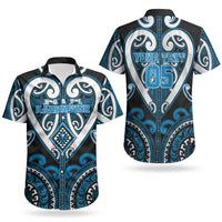 Custom Aotearoa Ngati Kahungunu Couples Matching Off Shoulder Maxi Dress and Hawaiian Shirt Maori Tribal Pattern