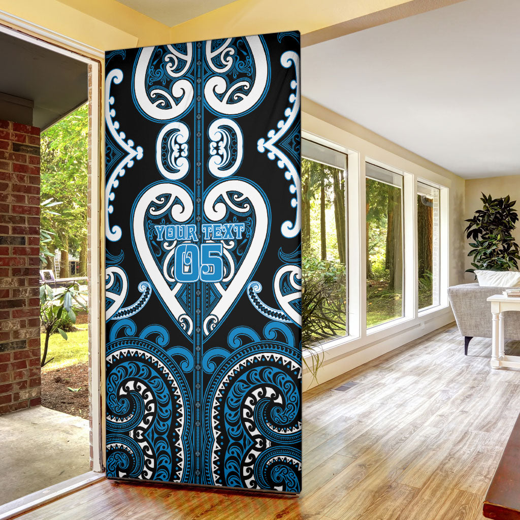 Custom Aotearoa Ngati Kahungunu Door Cover Maori Tribal Pattern