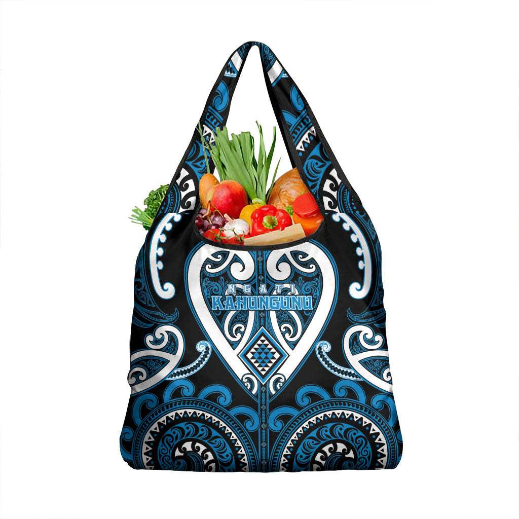 Aotearoa Ngati Kahungunu Grocery Bag Maori Tribal Pattern LT05 1-pack One Size Blue - Polynesian Pride