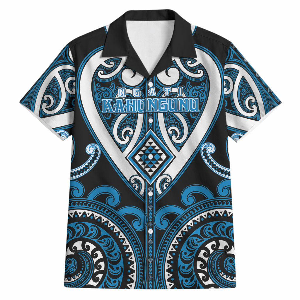 Custom Aotearoa Ngati Kahungunu Hawaiian Shirt Maori Tribal Pattern LT05 Blue - Polynesian Pride