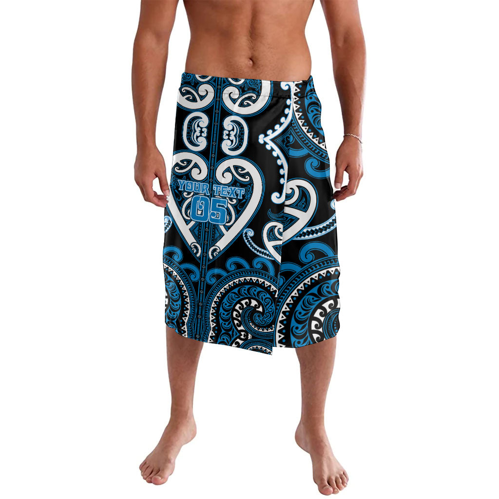 Custom Aotearoa Ngati Kahungunu Lavalava Maori Tribal Pattern LT05 Blue - Polynesian Pride