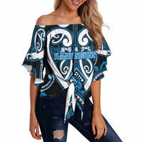 Custom Aotearoa Ngati Kahungunu Off Shoulder Wrap Waist Top Maori Tribal Pattern LT05 - Polynesian Pride