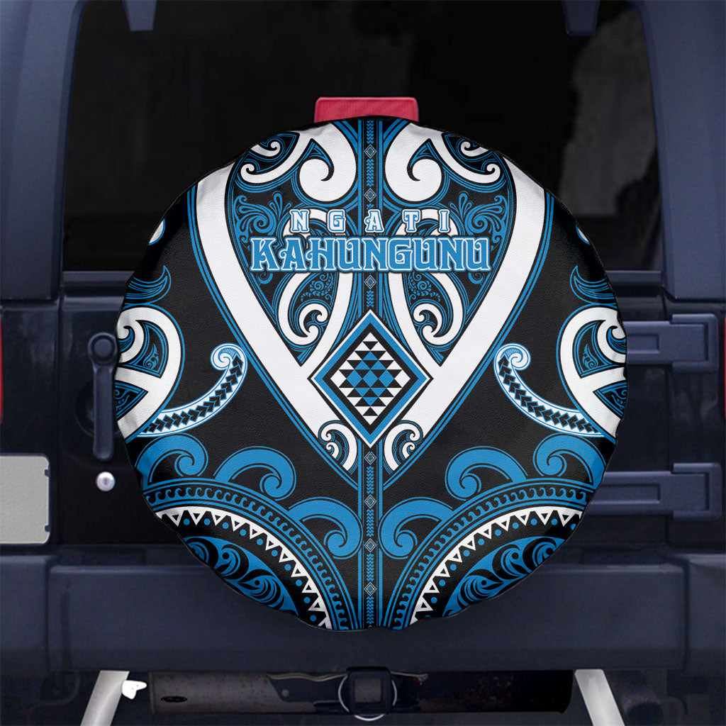 Aotearoa Ngati Kahungunu Spare Tire Cover Maori Tribal Pattern LT05 No hole Blue - Polynesian Pride