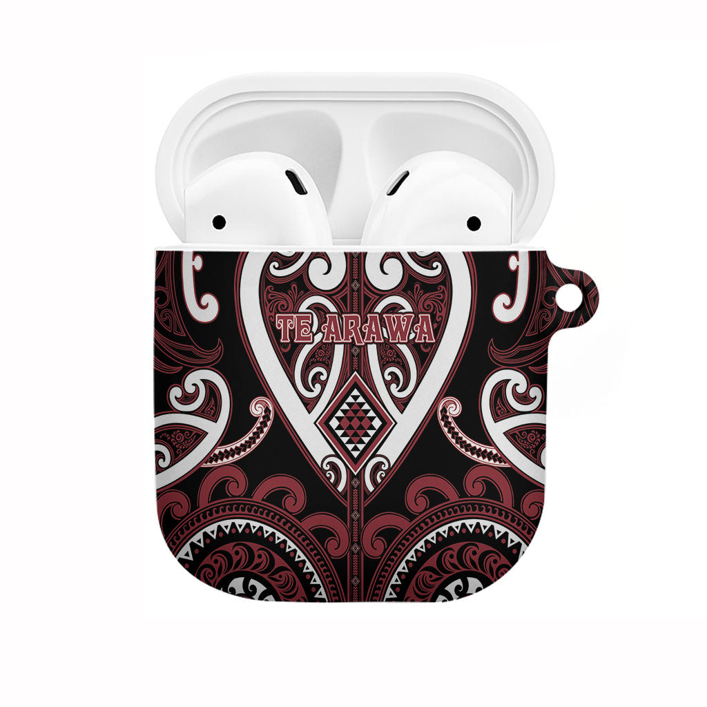 Aotearoa Te Arawa AirPods Case Maori Tribal Pattern LT05 Red - Polynesian Pride
