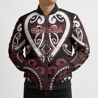 Custom Aotearoa Te Arawa Bomber Puffer Jacket Maori Tribal Pattern
