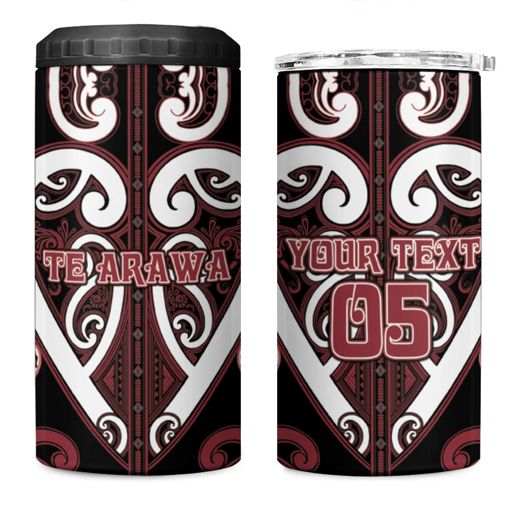 Custom Aotearoa Te Arawa 4 in 1 Can Cooler Tumbler Maori Tribal Pattern LT05 One Size: 16 oz Red - Polynesian Pride