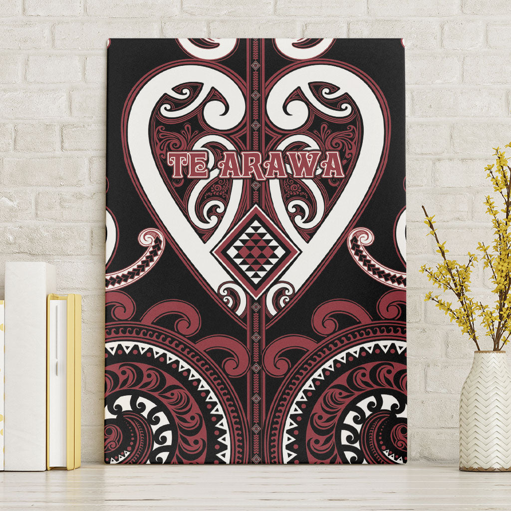 Aotearoa Te Arawa Canvas Wall Art Maori Tribal Pattern LT05 Without Frame Red - Polynesian Pride