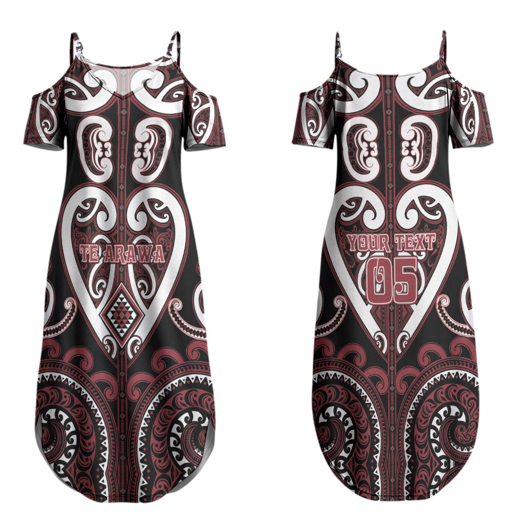Custom Aotearoa Te Arawa Couples Matching Summer Maxi Dress and Hawaiian Shirt Maori Tribal Pattern
