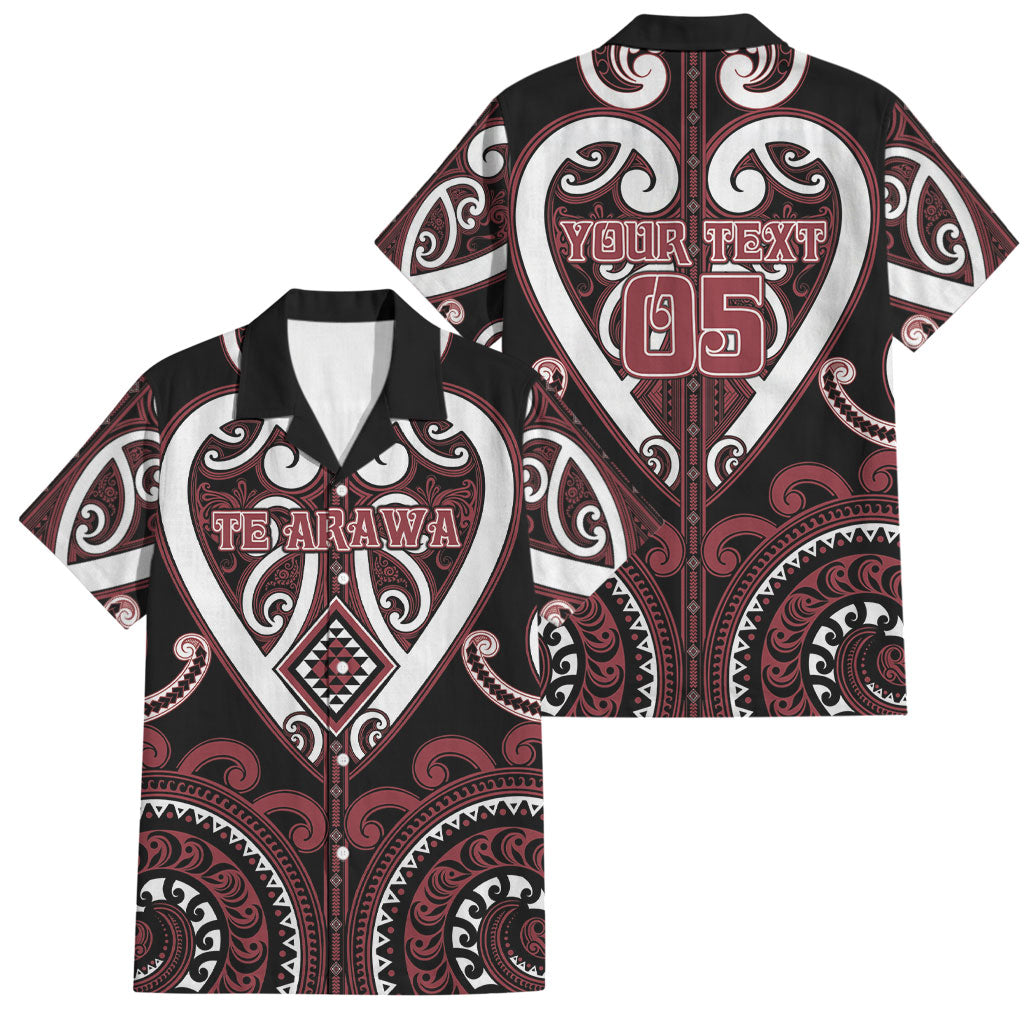 Custom Aotearoa Te Arawa Family Matching Off Shoulder Maxi Dress and Hawaiian Shirt Maori Tribal Pattern