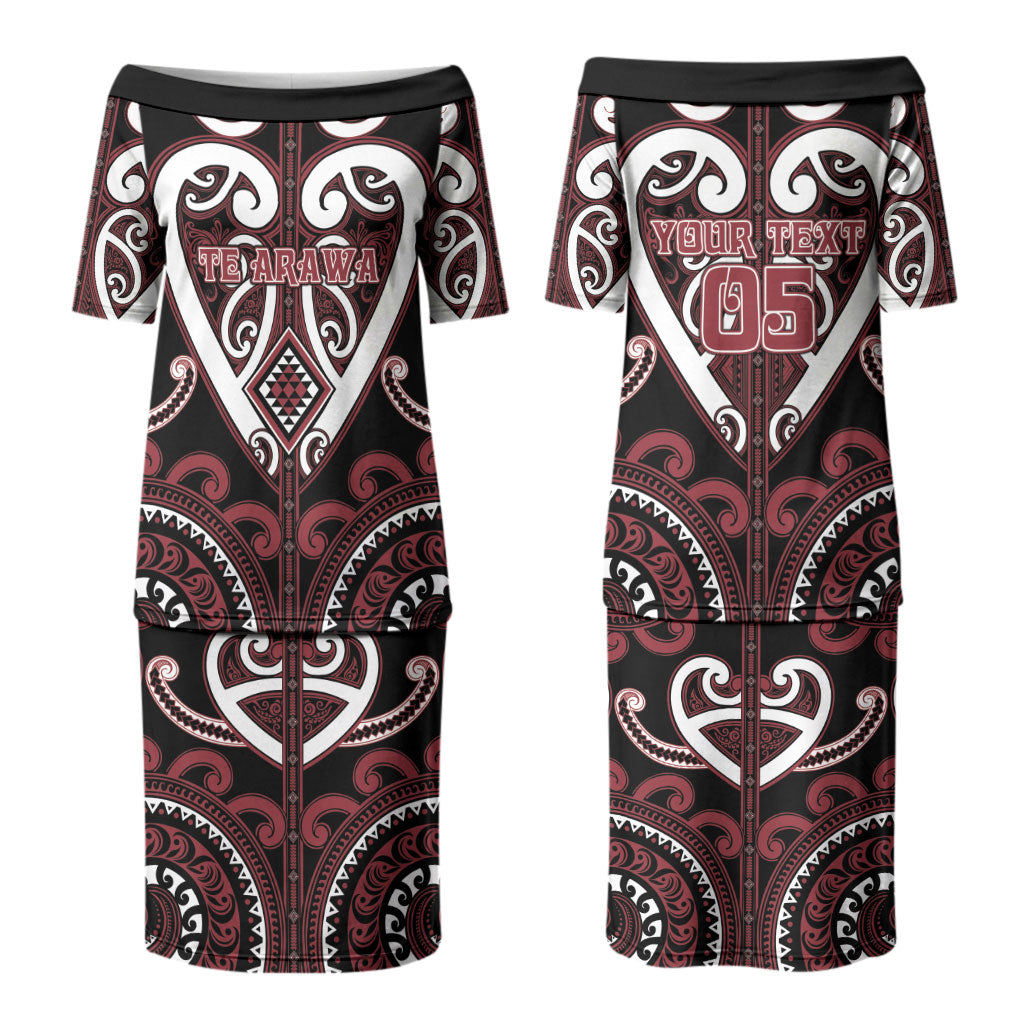 Custom Aotearoa Te Arawa Family Matching Puletasi and Hawaiian Shirt Maori Tribal Pattern