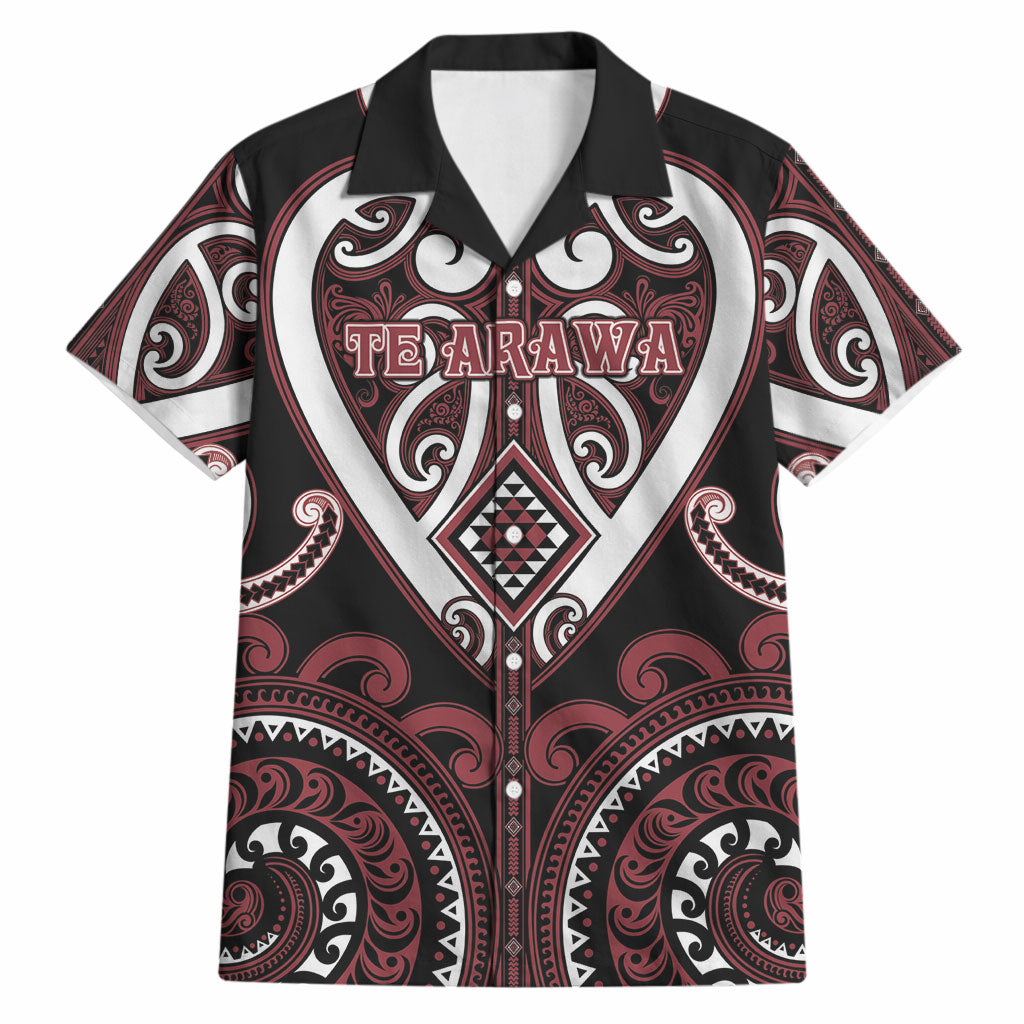 Custom Aotearoa Te Arawa Hawaiian Shirt Maori Tribal Pattern LT05 Red - Polynesian Pride