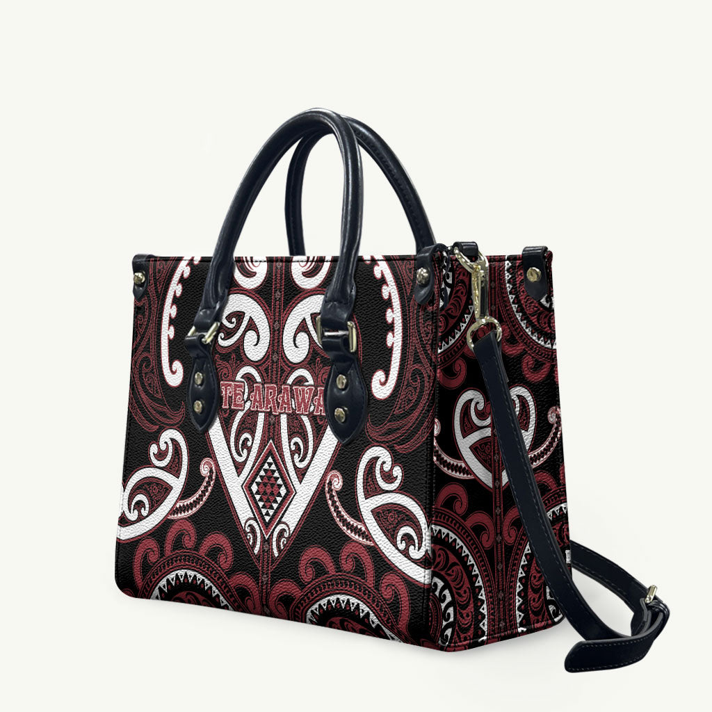 Aotearoa Te Arawa Leather Bag Maori Tribal Pattern