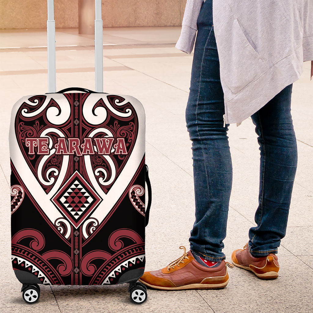 Aotearoa Te Arawa Luggage Cover Maori Tribal Pattern LT05 Red - Polynesian Pride
