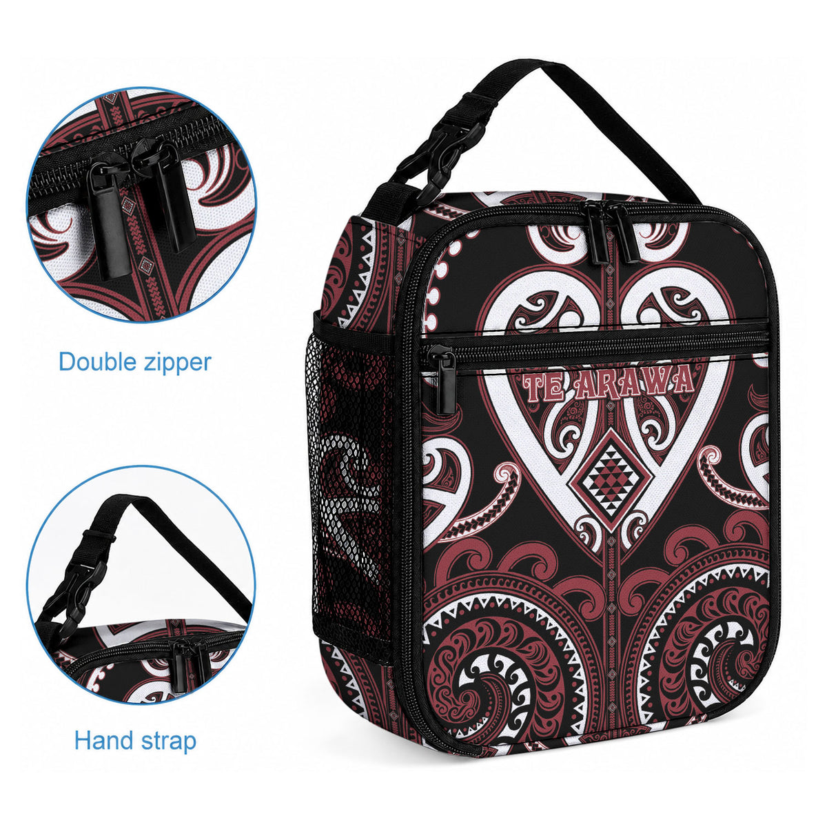 Aotearoa Te Arawa Lunch Bag Maori Tribal Pattern LT05 - Polynesian Pride