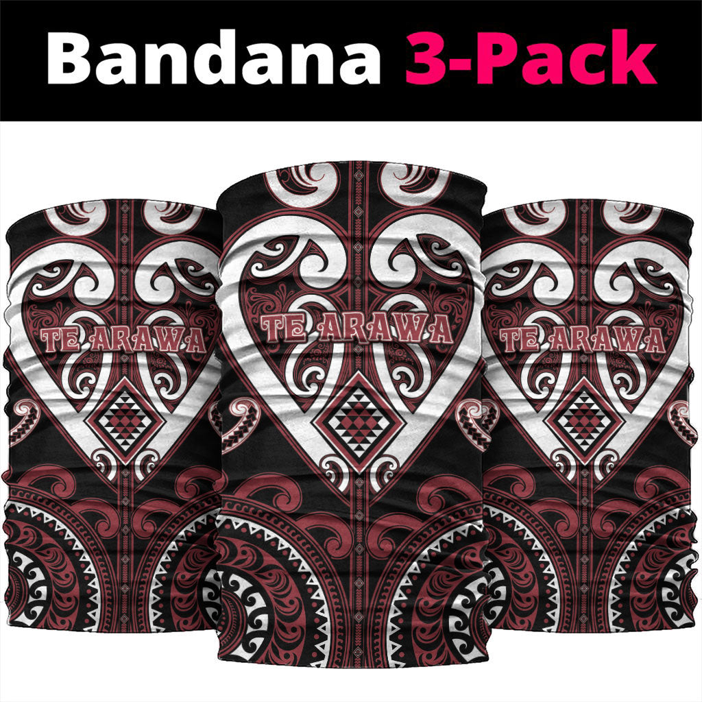 Aotearoa Te Arawa Neck Gaiter Maori Tribal Pattern LT05 package One Size: 25*50cm Red - Polynesian Pride