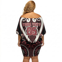 Custom Aotearoa Te Arawa Off Shoulder Short Dress Maori Tribal Pattern