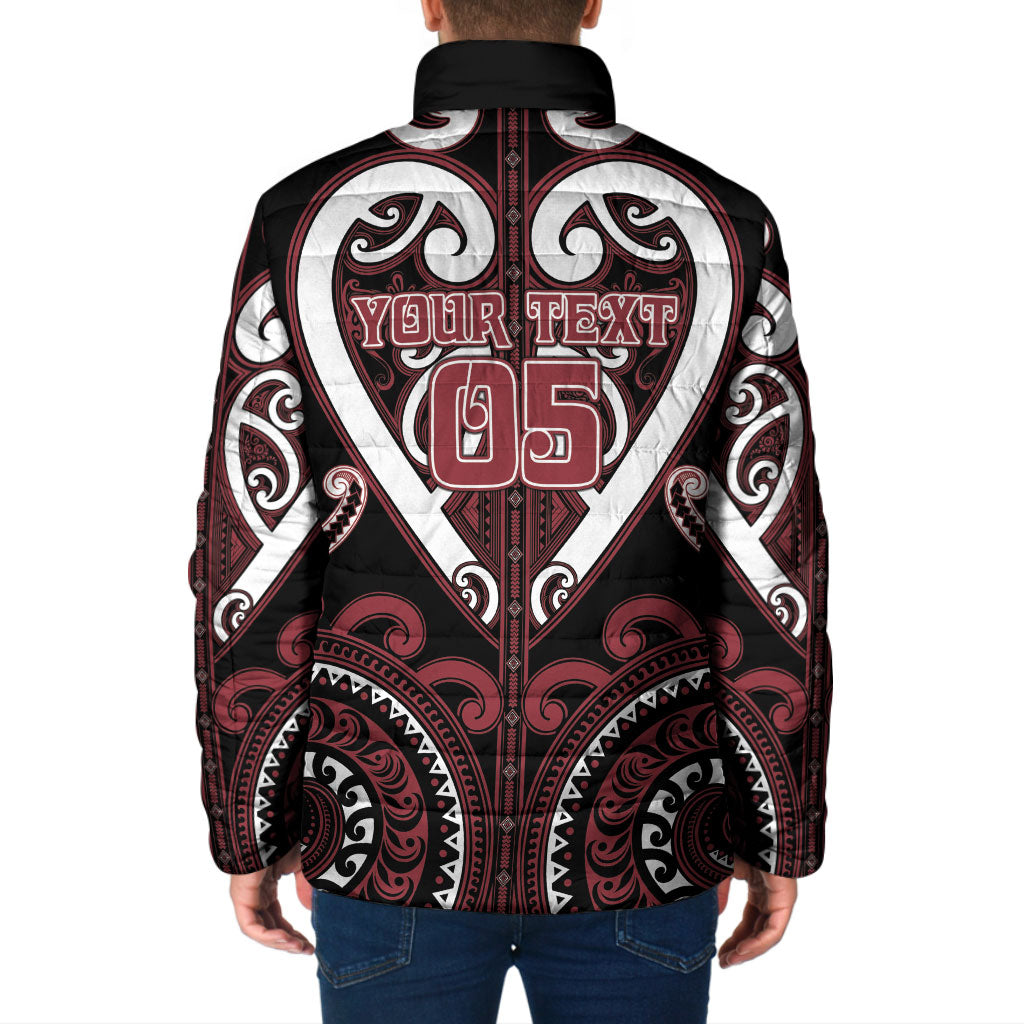 Custom Aotearoa Te Arawa Padded Jacket Maori Tribal Pattern