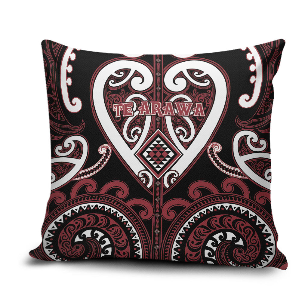 Aotearoa Te Arawa Pillow Cover Maori Tribal Pattern LT05 Red - Polynesian Pride