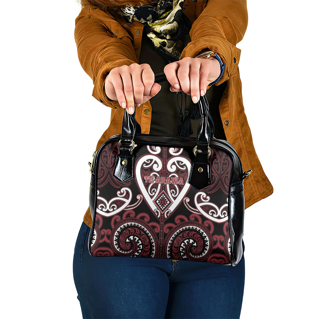 Aotearoa Te Arawa Shoulder Handbag Maori Tribal Pattern LT05 One Size Red - Polynesian Pride