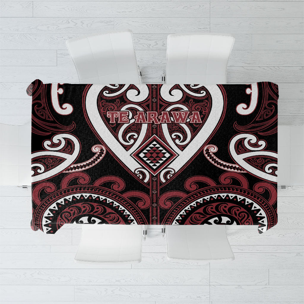 Aotearoa Te Arawa Tablecloth Maori Tribal Pattern LT05 Red - Polynesian Pride