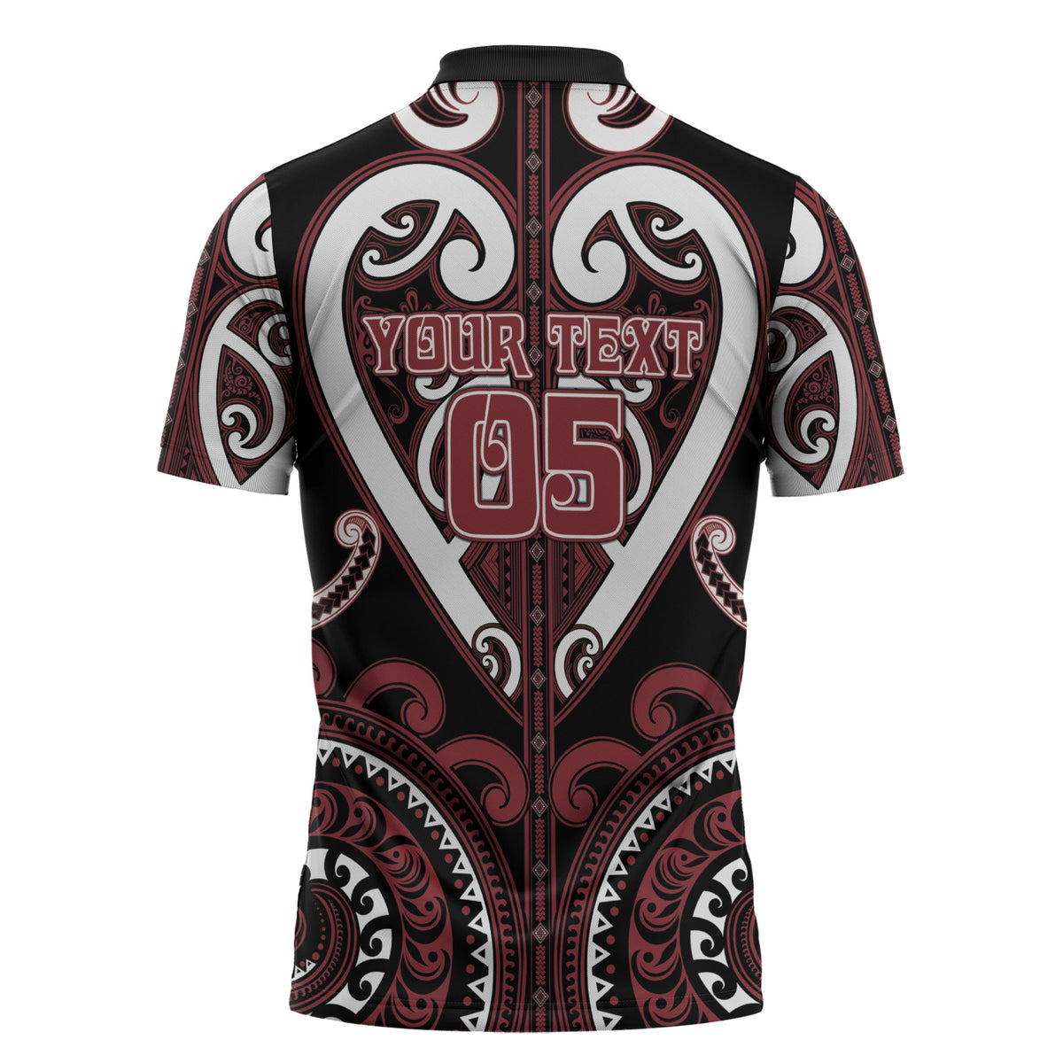 Custom Aotearoa Te Arawa Zipper Polo Shirt Maori Tribal Pattern
