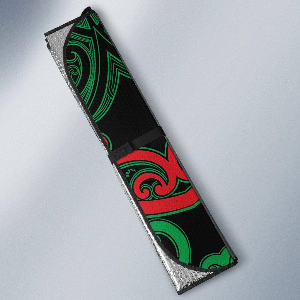 Aotearoa Ngai Tuhoe Auto Sun Shade Maori Tribal Pattern