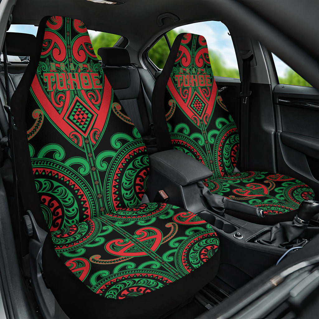 Aotearoa Ngai Tuhoe Car Seat Cover Maori Tribal Pattern LT05 One Size Black - Polynesian Pride