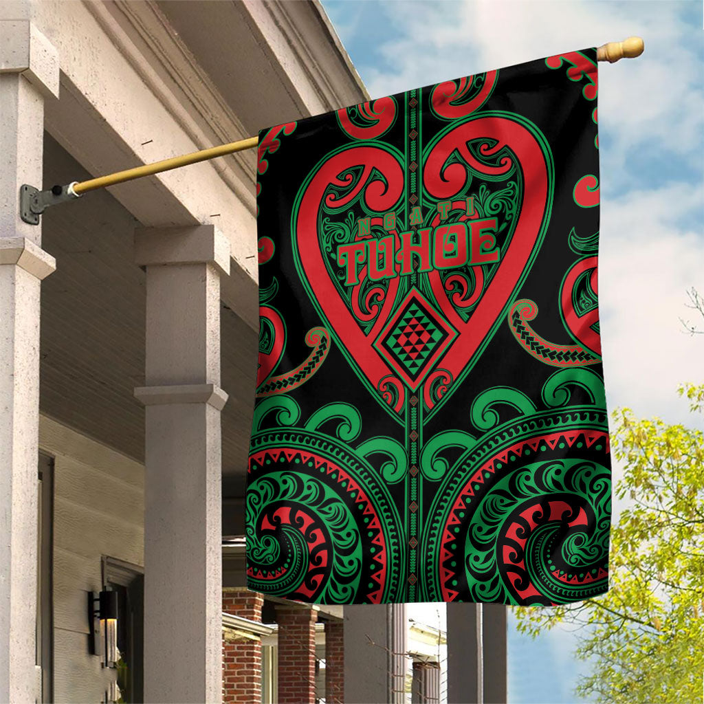 Aotearoa Ngai Tuhoe Garden Flag Maori Tribal Pattern LT05 House Flag Black - Polynesian Pride