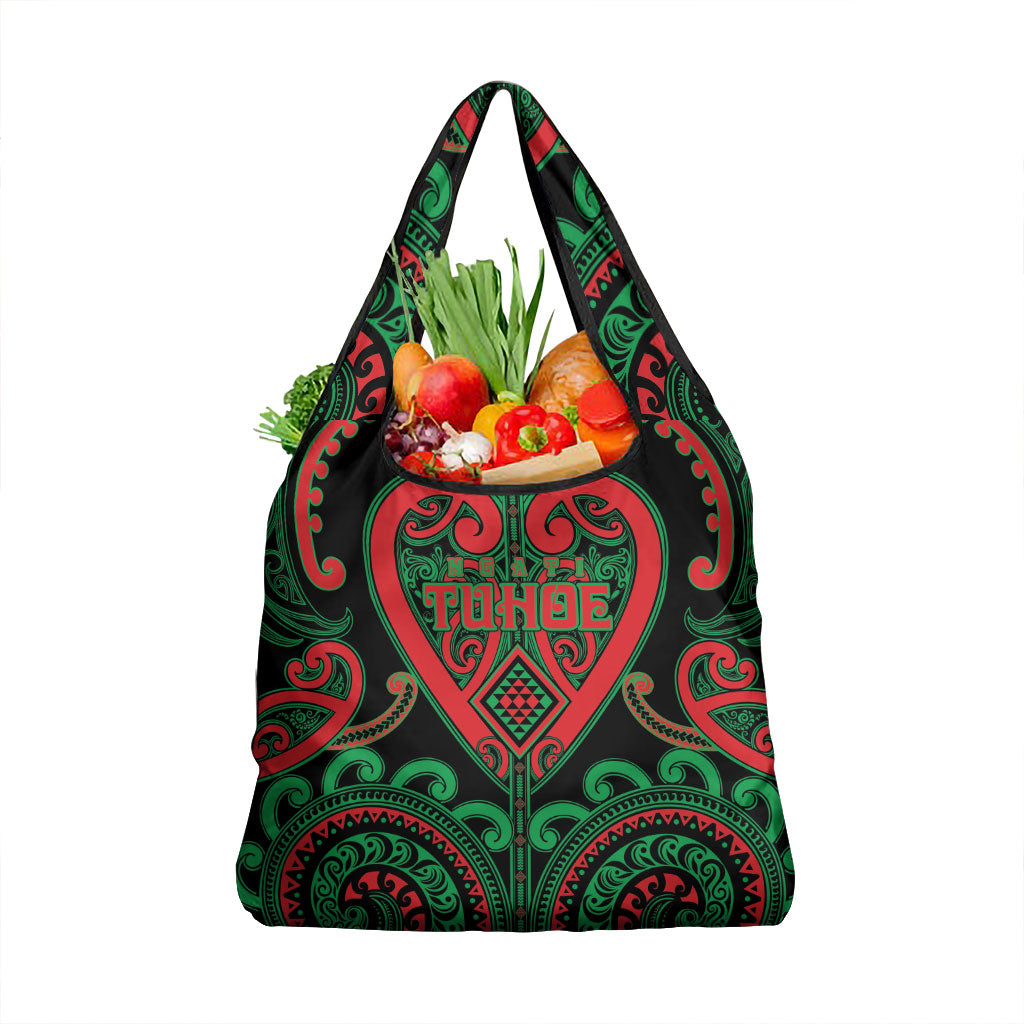 Aotearoa Ngai Tuhoe Grocery Bag Maori Tribal Pattern LT05 1-pack One Size Black - Polynesian Pride
