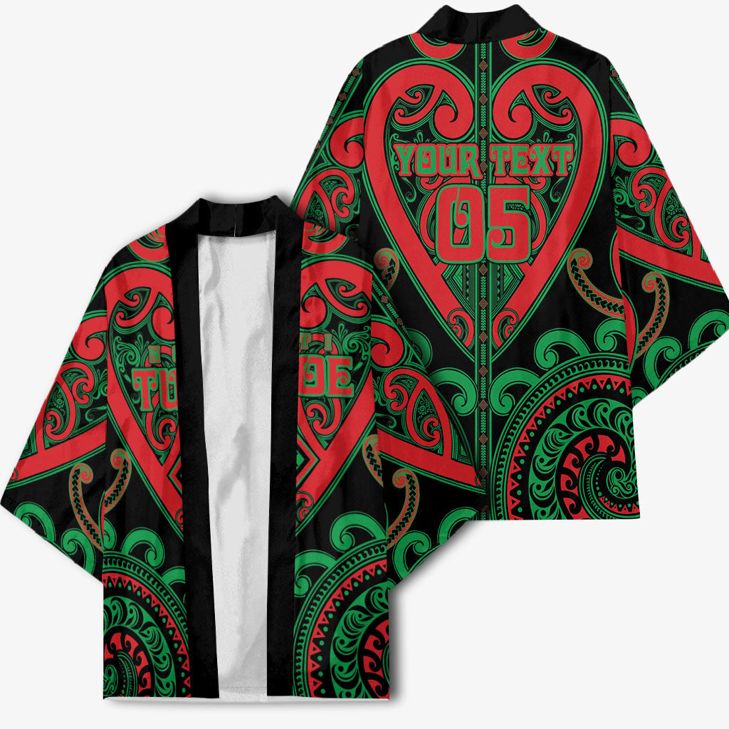 Custom Aotearoa Ngai Tuhoe Kimono Maori Tribal Pattern