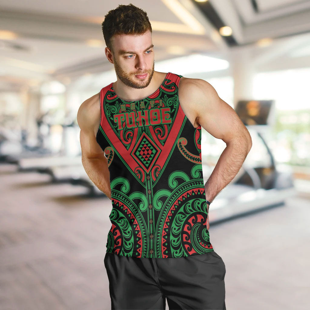 Custom Aotearoa Ngai Tuhoe Men Tank Top Maori Tribal Pattern LT05 Black - Polynesian Pride