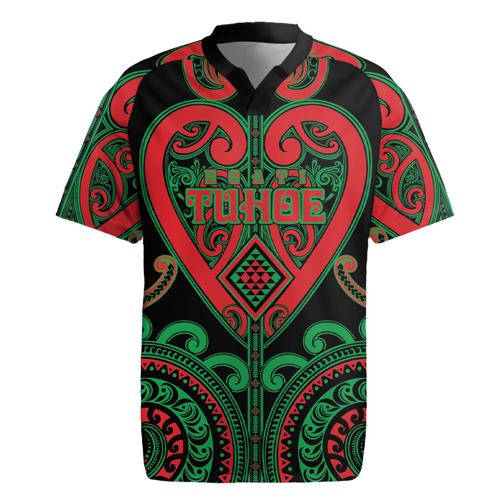 Custom Aotearoa Ngai Tuhoe Rugby Jersey Maori Tribal Pattern LT05 Black - Polynesian Pride